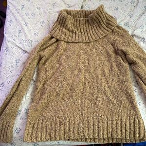 Turtleneck sweater tan
